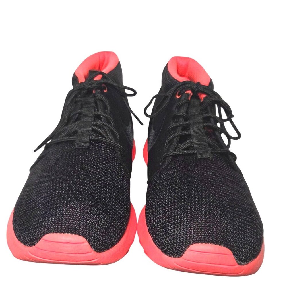 Rare Nike Mens Roshe Run Mid in Black and Atomic Red Size 10.5 Sneakerboot - Picture 4 of 8